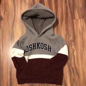 Cozy Oshkosh hoodie.